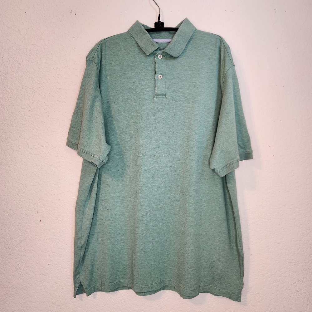 Roundtree‎ & Yorke Supima Cotton Men's Green Polo Shirt, Size L